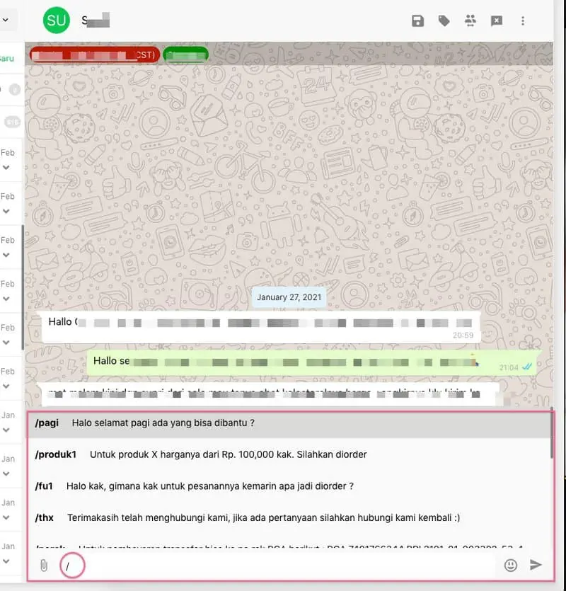 autotext klikWA